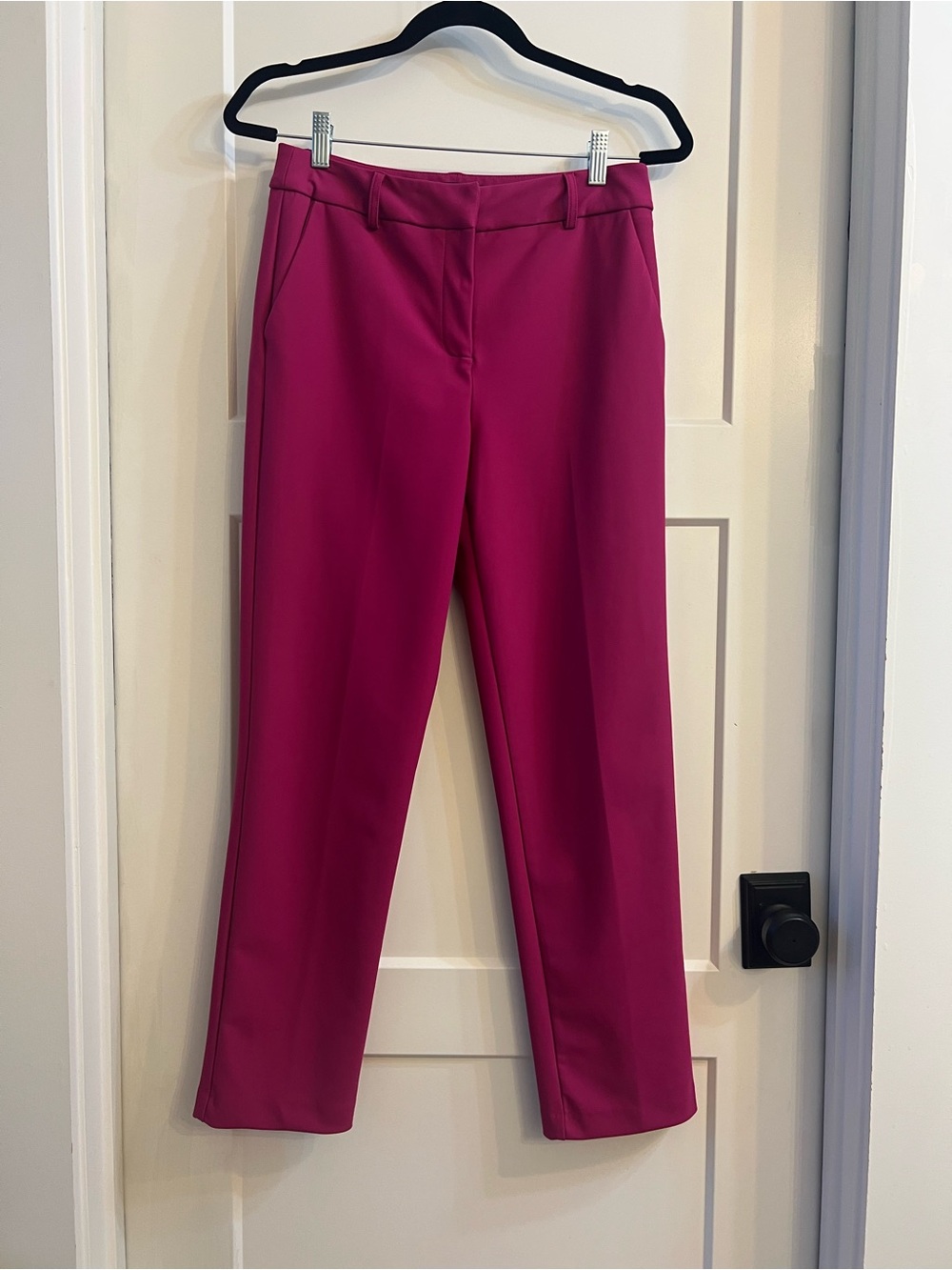 Christian Siriano Fuchsia Straight-Leg Trousers